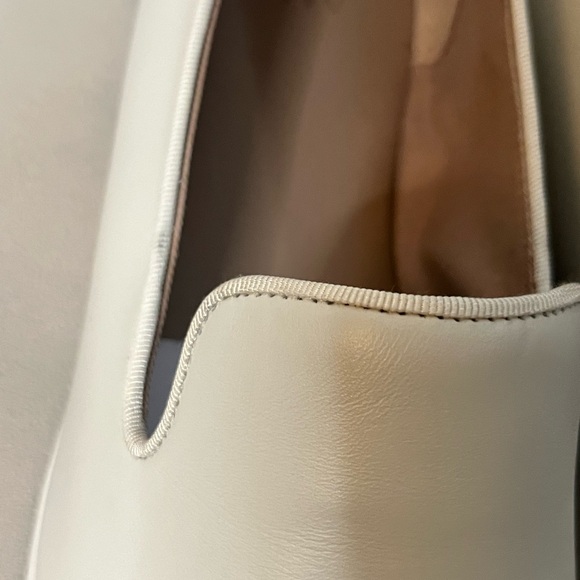 Naturalizer Effortless Satin Pearl Cream Leather Women's Loafers Comfort 12 WIDE - Picture 12 of 16